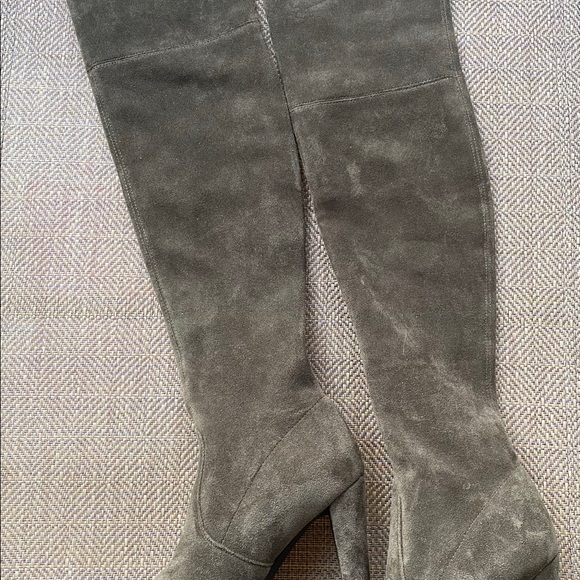 Kaitlyn pan olive green microsuede knee boots nwob   Size 7 - Picture 3 of 13